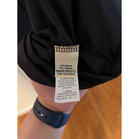 LL Bean Women's Black Summer Knit Dress Size Medium Petite NWT‎ - Picture 6 of 6